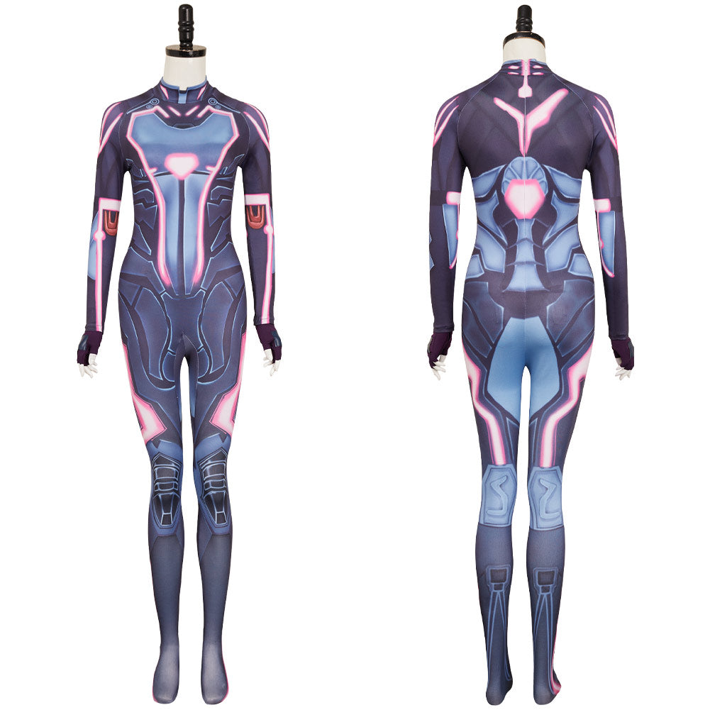 Split Fiction Mio lila Jumpsuit Cosplay Outfits