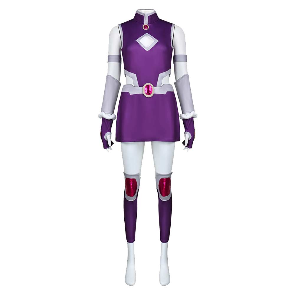 Starfire lila Kostüm Set Teen Titans Starfire Cosplay Outfit 