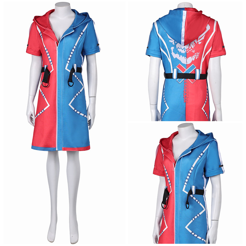 Suicide Squad Harley Quinn rot blau Jacke Cosplay Kostüm 