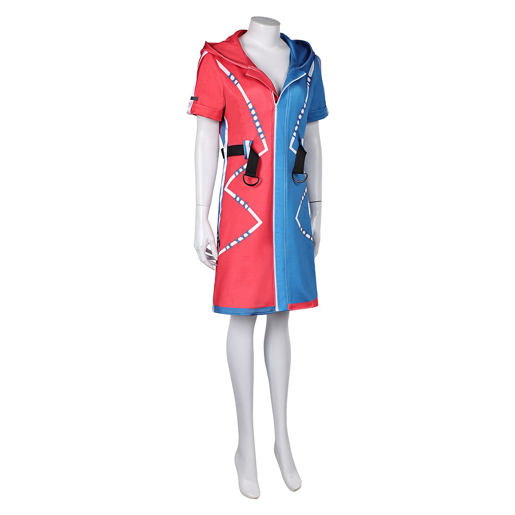 Suicide Squad Harley Quinn rot blau Jacke Cosplay Kostüm 