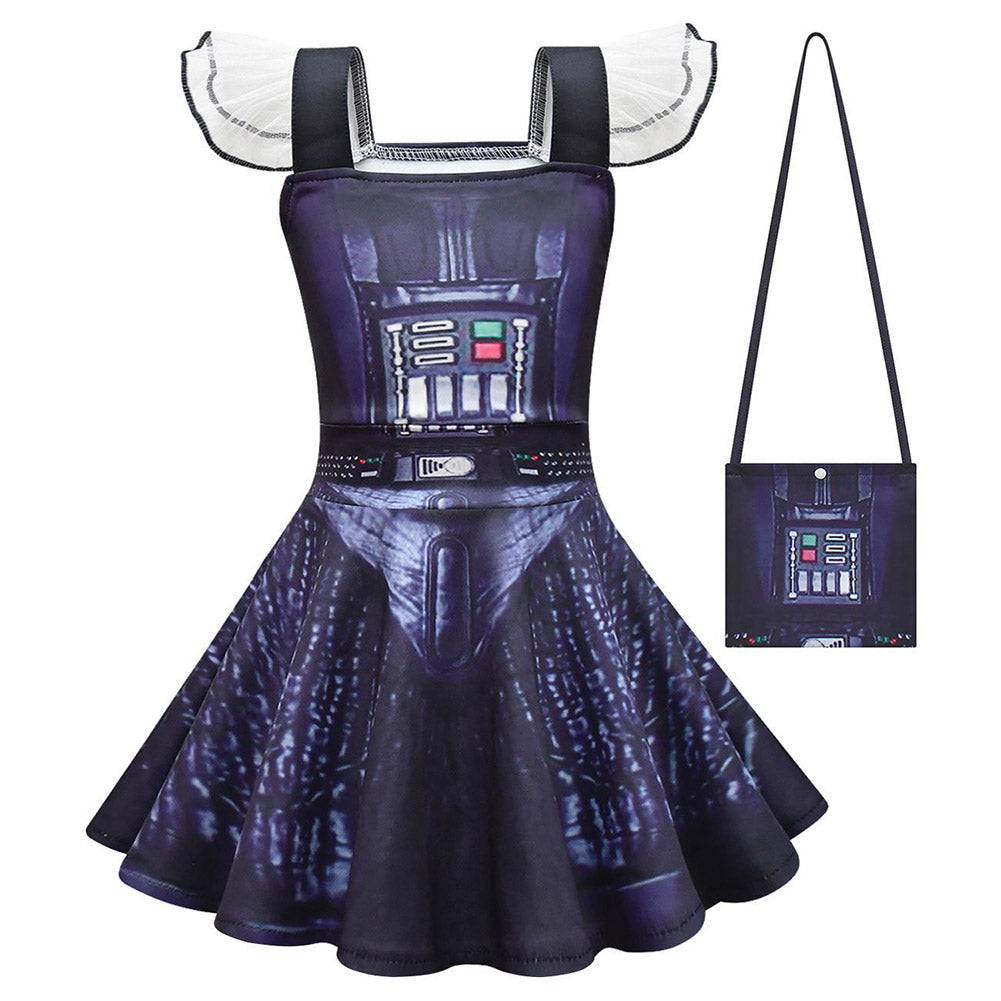 SW Kinder Mädchen Kleid Jedi Cosplay Kostüm Outfits Halloween Karneval Anzug