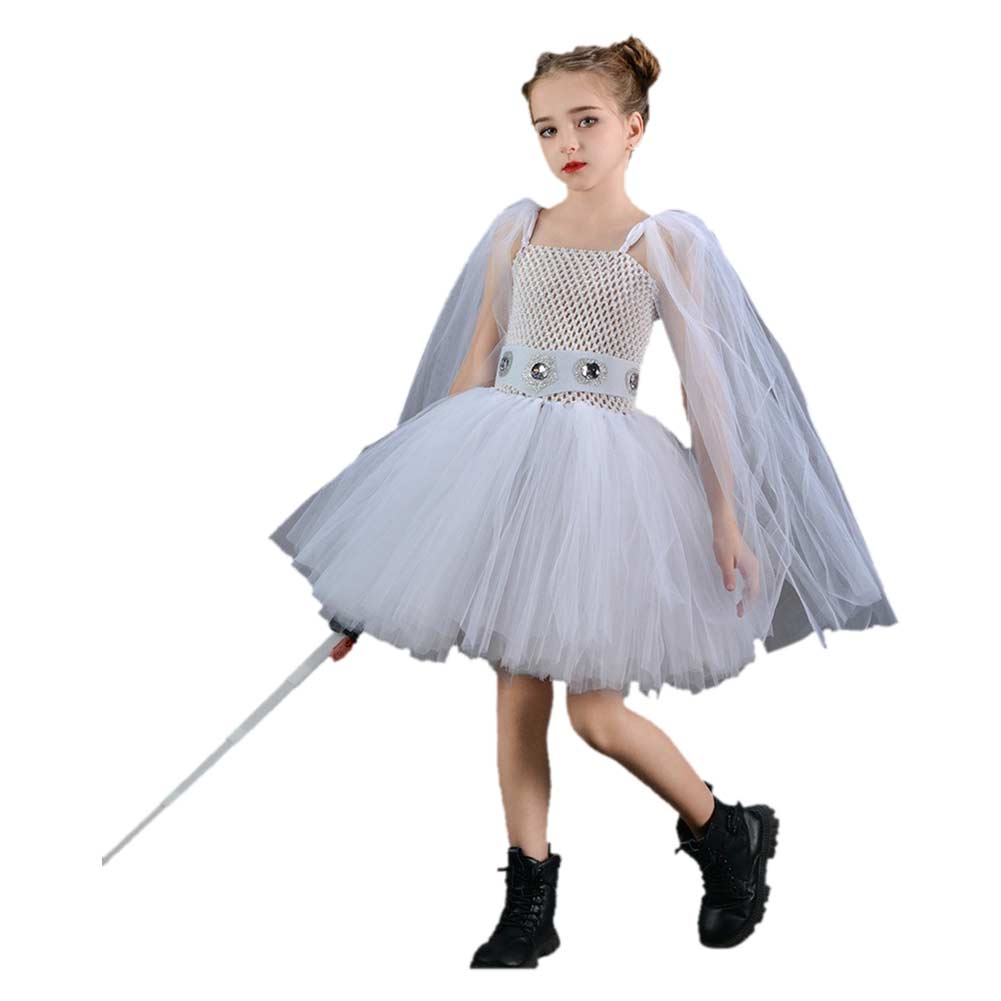 SW Kinder Mädchen Leia Cosplay tutu Kleid Kostüm Outfits Halloween Karneval Anzug