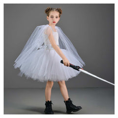 SW Kinder Mädchen Leia Cosplay tutu Kleid Kostüm Outfits Halloween Karneval Anzug