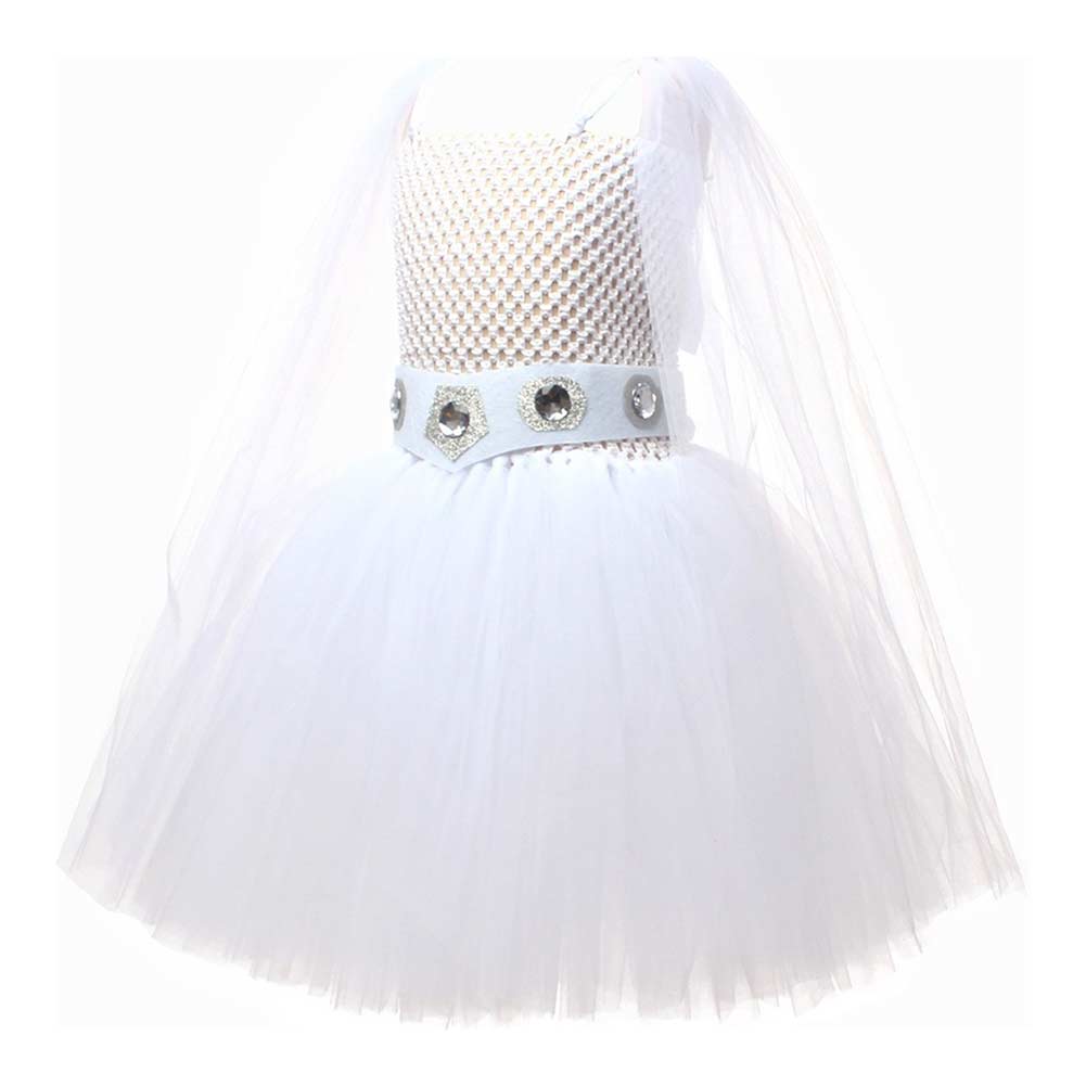 SW Kinder Mädchen Leia Cosplay tutu Kleid Kostüm Outfits Halloween Karneval Anzug