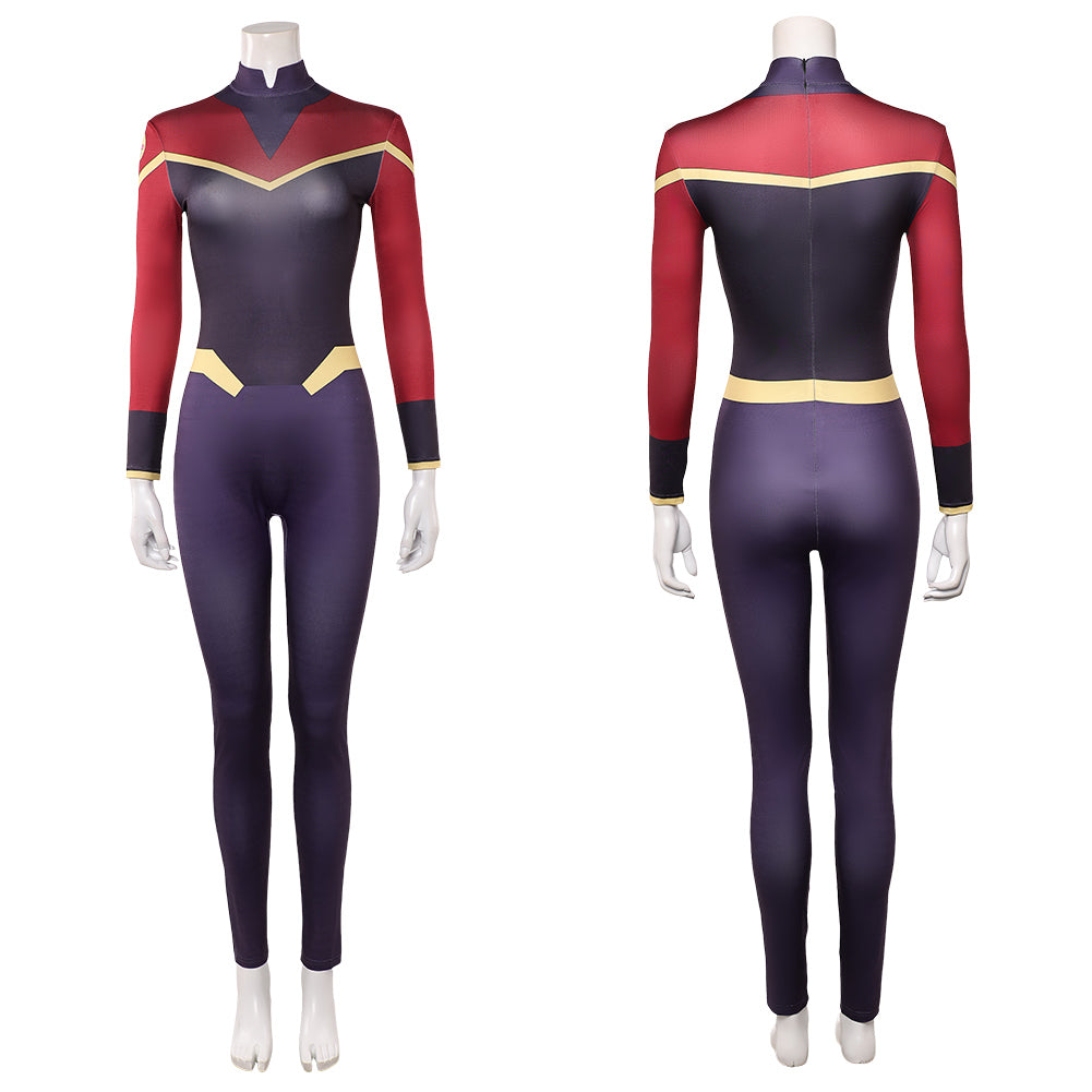 Telia rot-schwarz Overall Invincible Telia Cosplay Kostüm