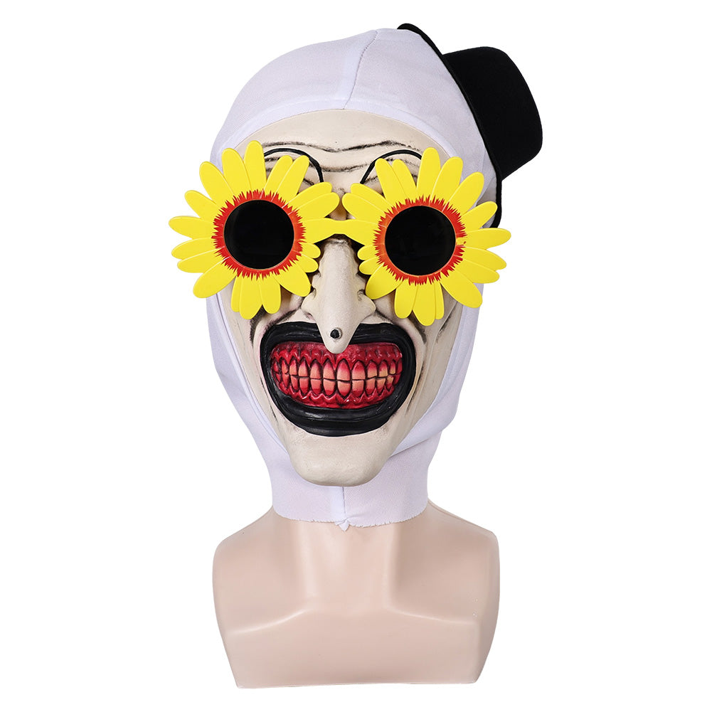 Terrifier Art the Clown Sonnenblumenbrille Kunst der Clown Horror Maske Halloween Karneval Kostüm Zubehör