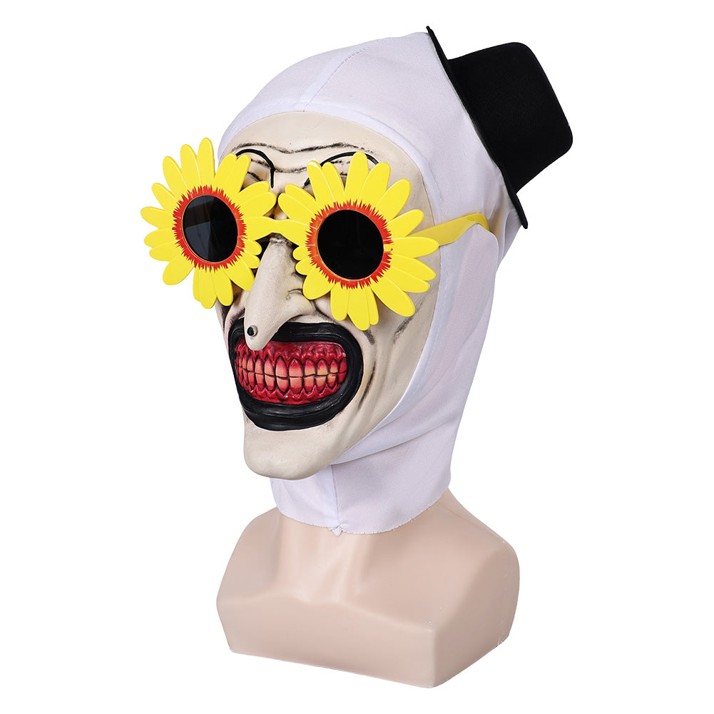 Terrifier Art the Clown Sonnenblumenbrille Kunst der Clown Horror Maske Halloween Karneval Kostüm Zubehör