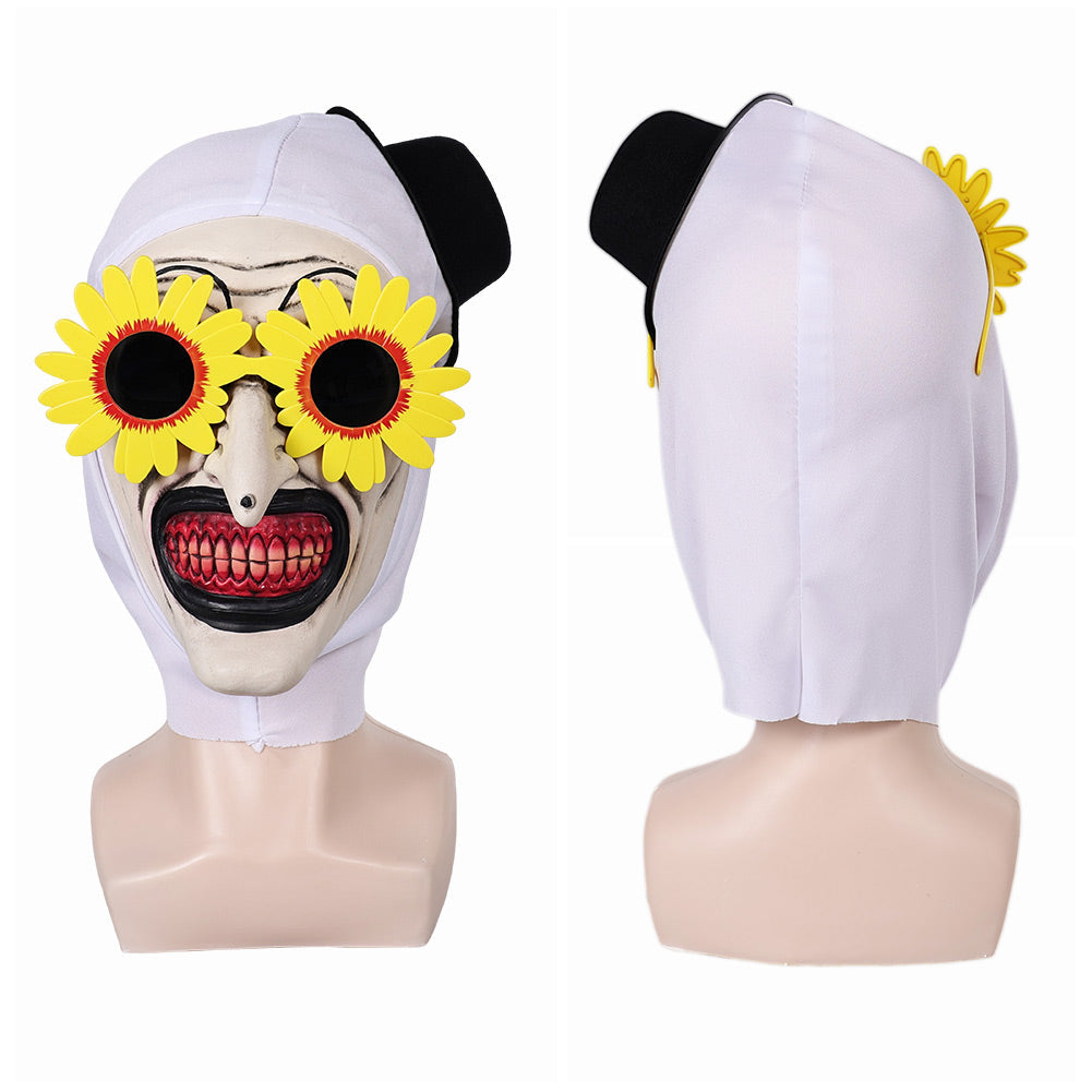 Terrifier Art the Clown Sonnenblumenbrille Kunst der Clown Horror Maske Halloween Karneval Kostüm Zubehör