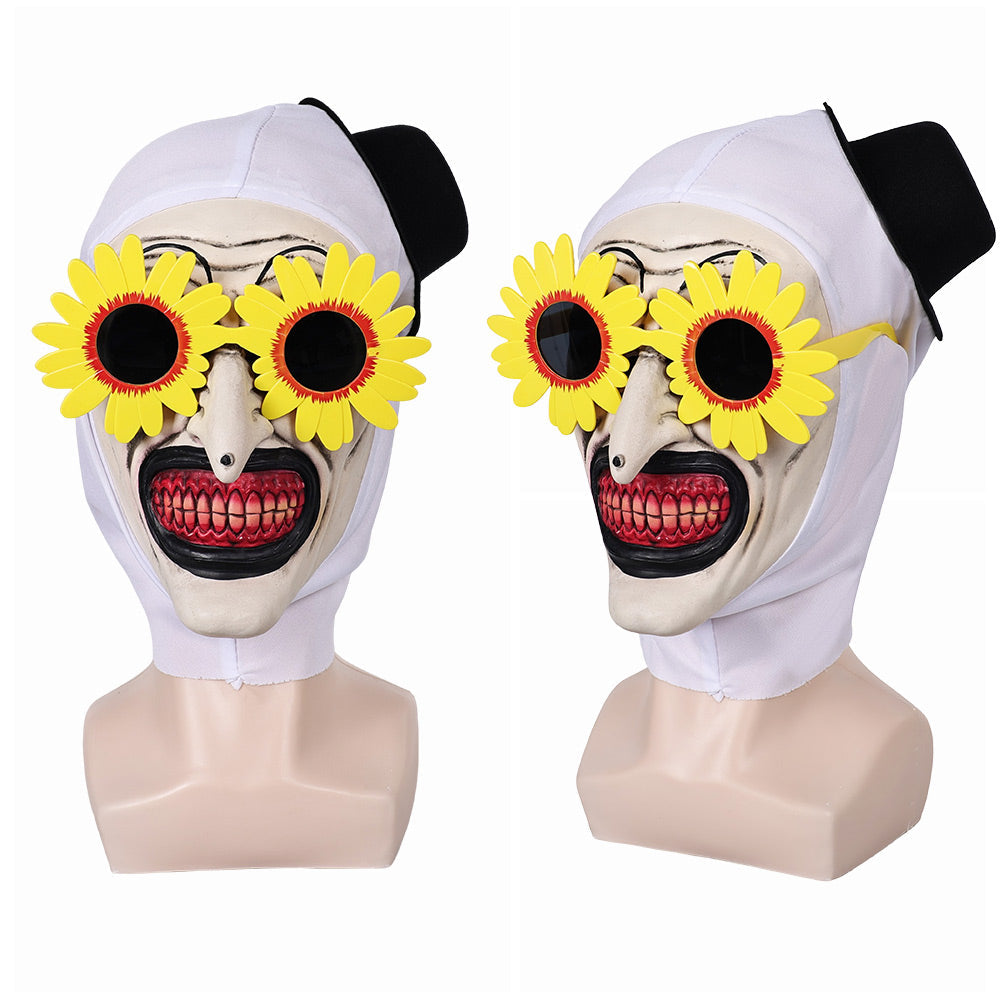 Terrifier Art the Clown Sonnenblumenbrille Kunst der Clown Horror Maske Halloween Karneval Kostüm Zubehör