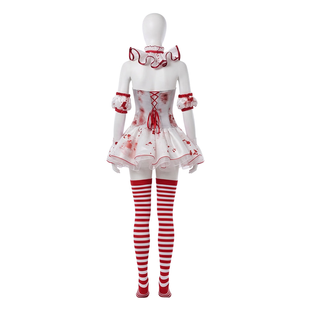 Terrifier weiß-rot Clown Kostüm Cosplay Outfit