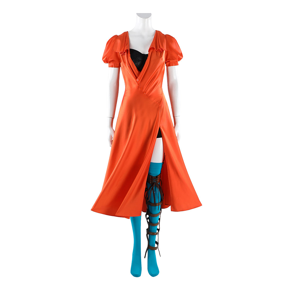 The Bride! (2026) Ida The Bride Mary Shelley orange Kleid