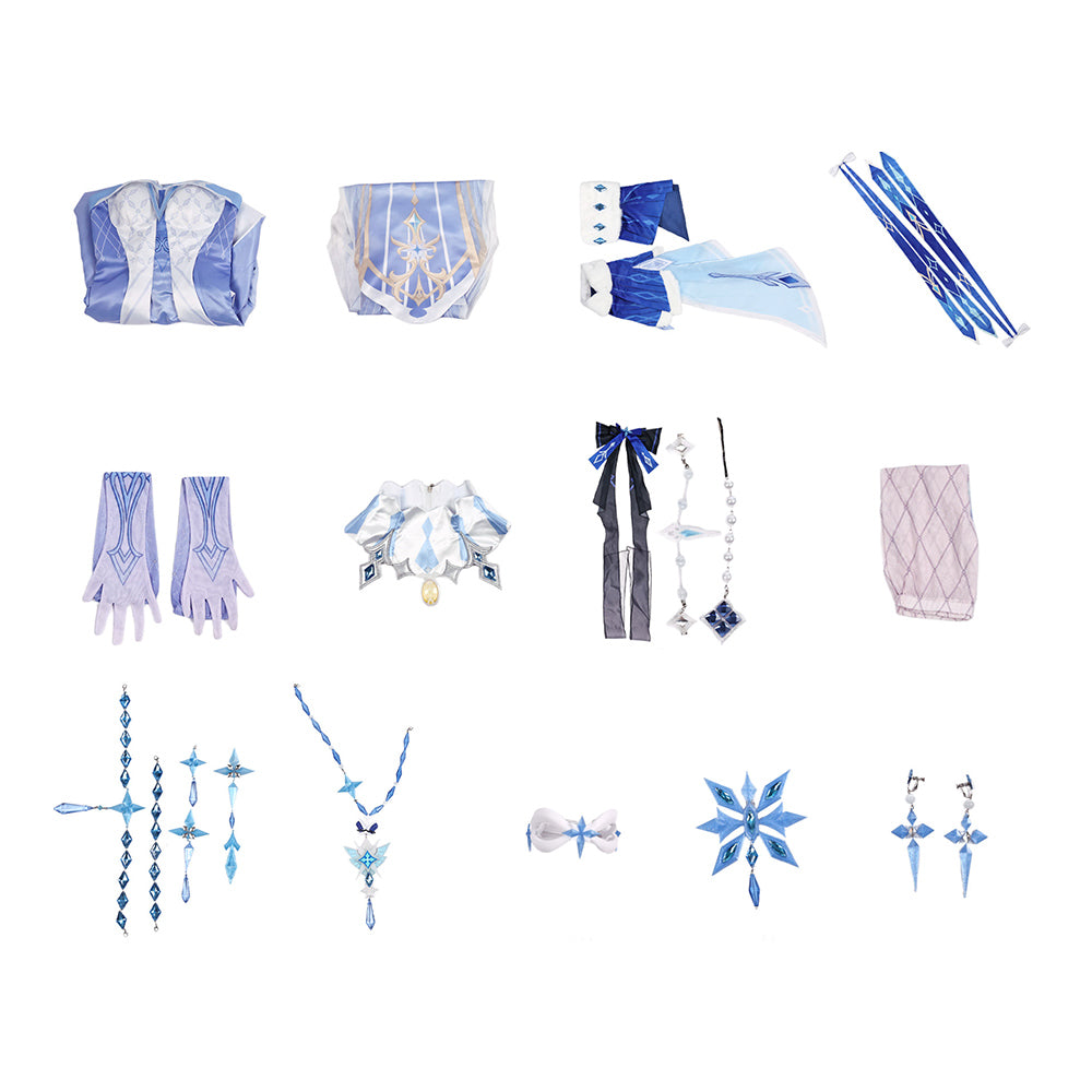 The Tsaritsa blau Kostüm Set Genshin Impact The Tsaritsa Cosplay Outfit