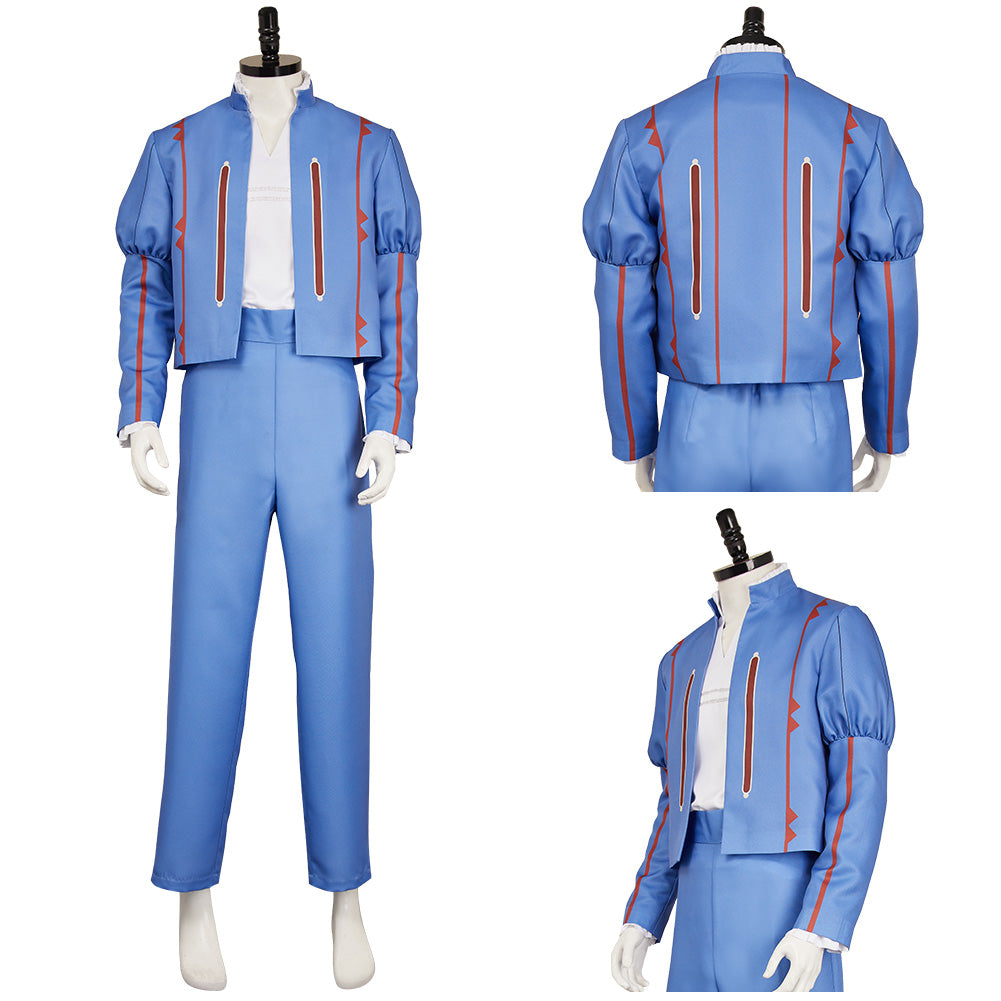The Witcher: Sirens of the Deep Jaskier blau Anzug Cosplay Outfits
