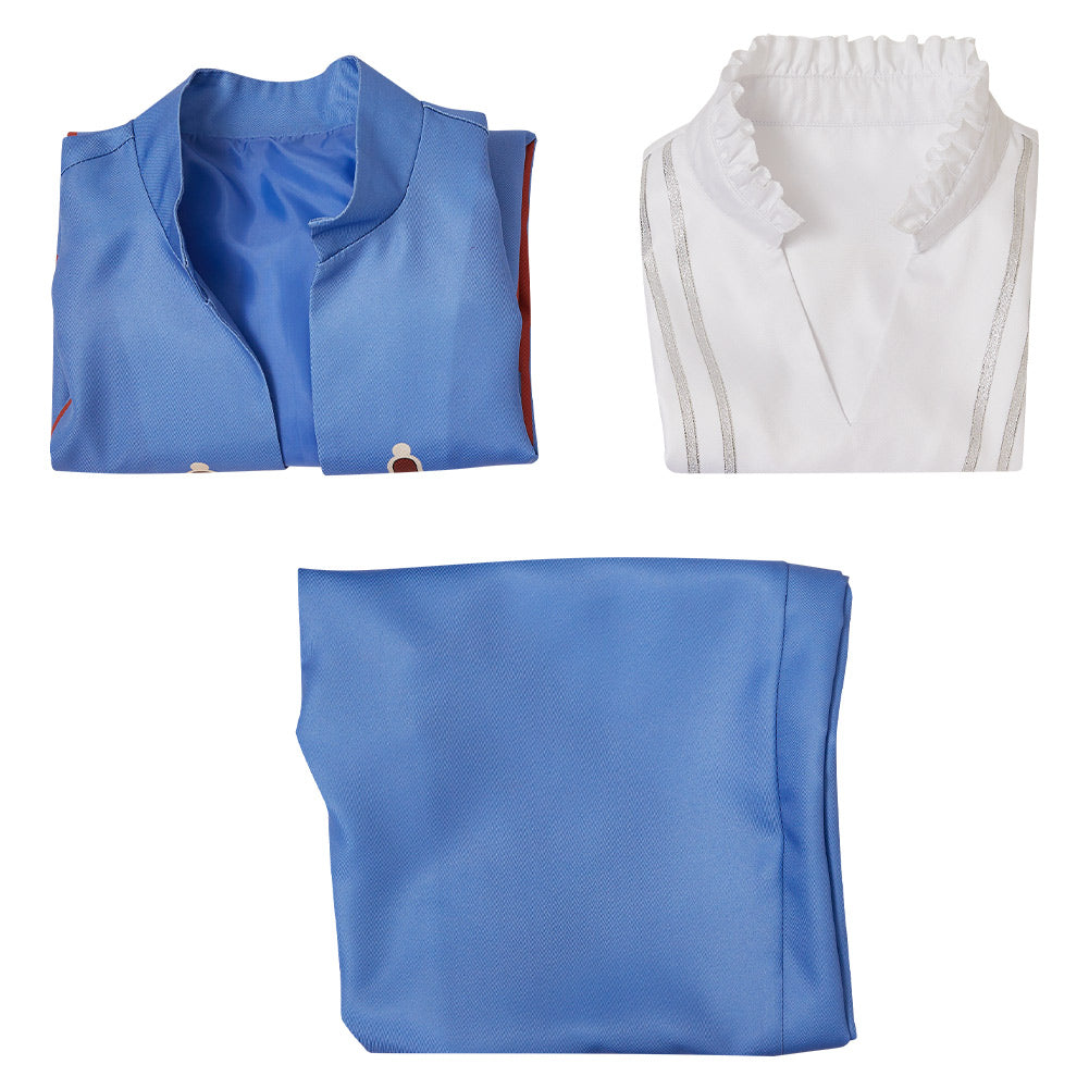 The Witcher: Sirens of the Deep Jaskier blau Anzug Cosplay Outfits