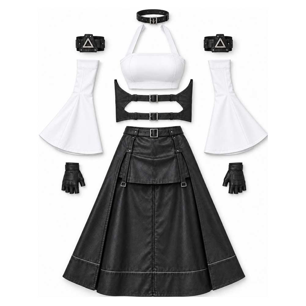 Tifa Lockhart schwarz Kostüm Set Final Fantasy VII Tifa Lockhart Cosplay Outfit