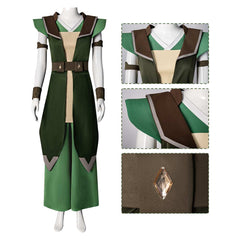 Toph Beifong grün Kostüm Set Avatar – Der Herr der Elemente Staffel 2 Toph Beifong Cosplay Outfit