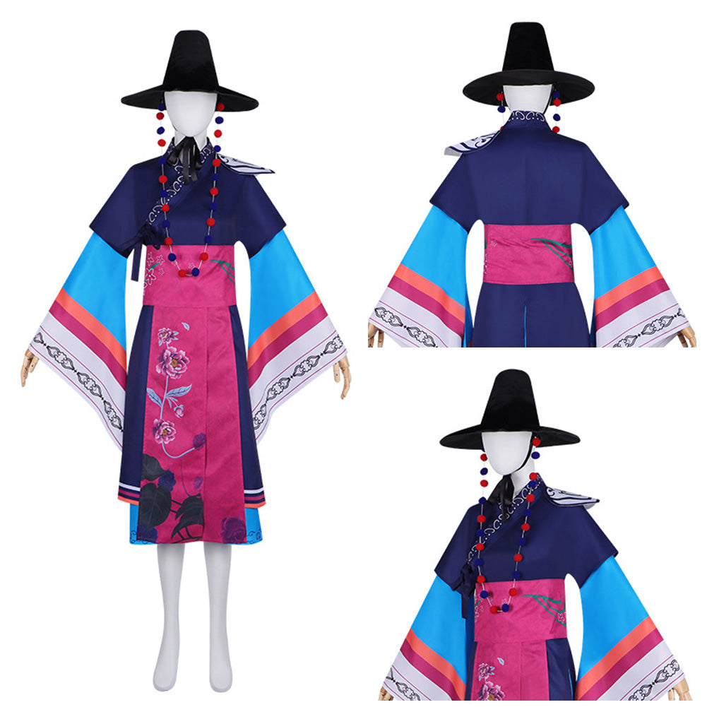 Trio Girlgroup Rumi Dämonenjägerin Honmoon Rumi Mudang Cosplay Kostüm