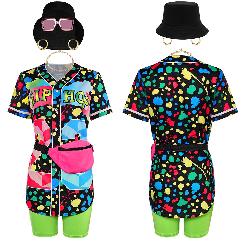 unisex Erwachsene 80er Baseball Cosplay Kostüm Outfits Halloween Karneval Anzug hiphop