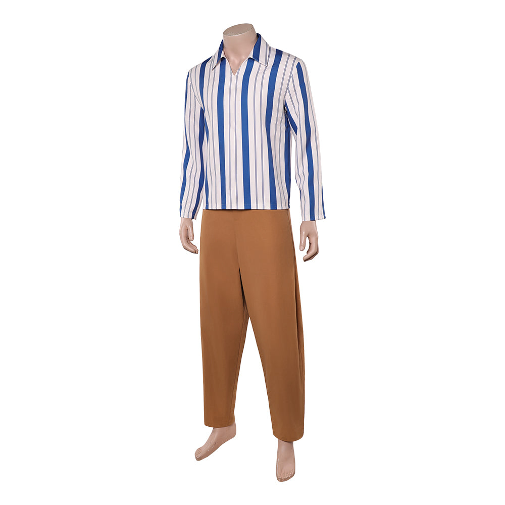 Usopp Kostüm Set ONE PIECE: Into the Grand Line Usopp gestreift Outfit