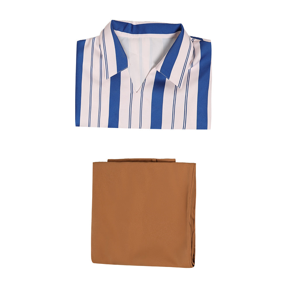 Usopp Kostüm Set ONE PIECE: Into the Grand Line Usopp gestreift Outfit