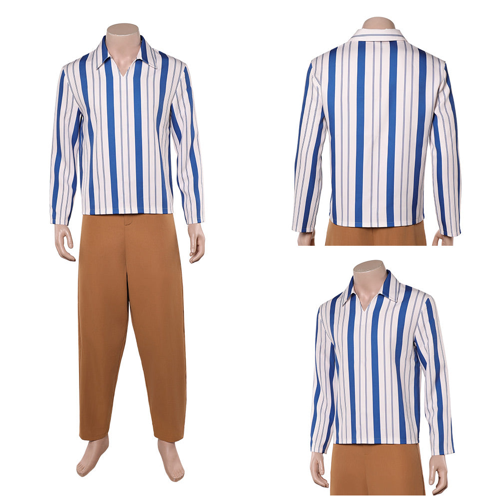 Usopp Kostüm Set ONE PIECE: Into the Grand Line Usopp gestreift Outfit