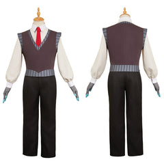Vincent Whittman grau Kostüm Set Hazbin Hotel 2 Vox Cosplay Outfits