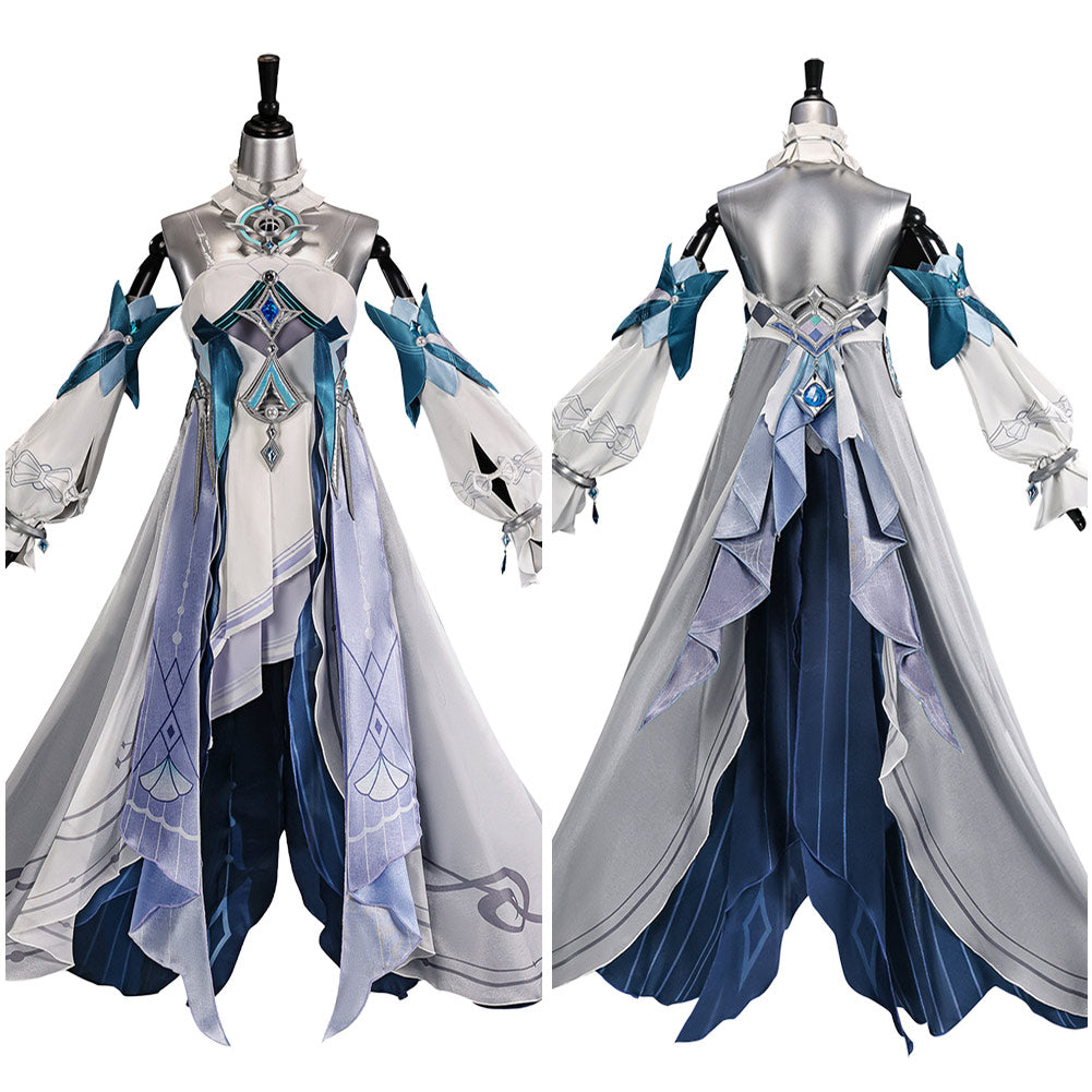 Vodyanitsa silber Kostüm Set Genshin Impact Vodyanitsa Cosplay Outfit