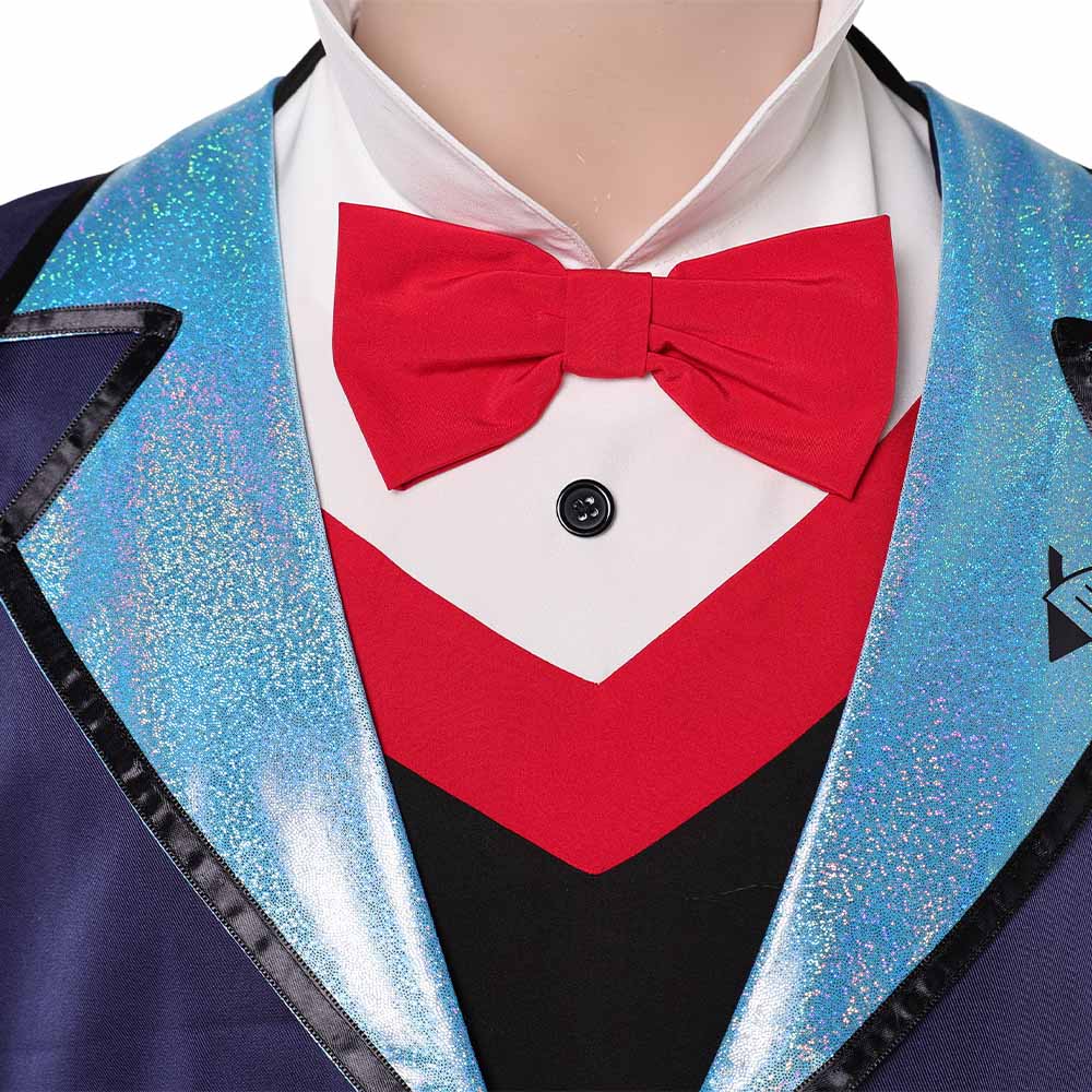 Vox blau Kostüm Set Hazbin Hotel Vox blau Cosplay Outfit