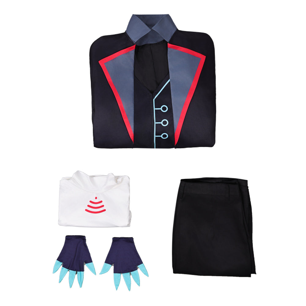 Vox schwarz Kostüm Hazbin Hotel 2025 Vincent Whittman Cosplay Outfit