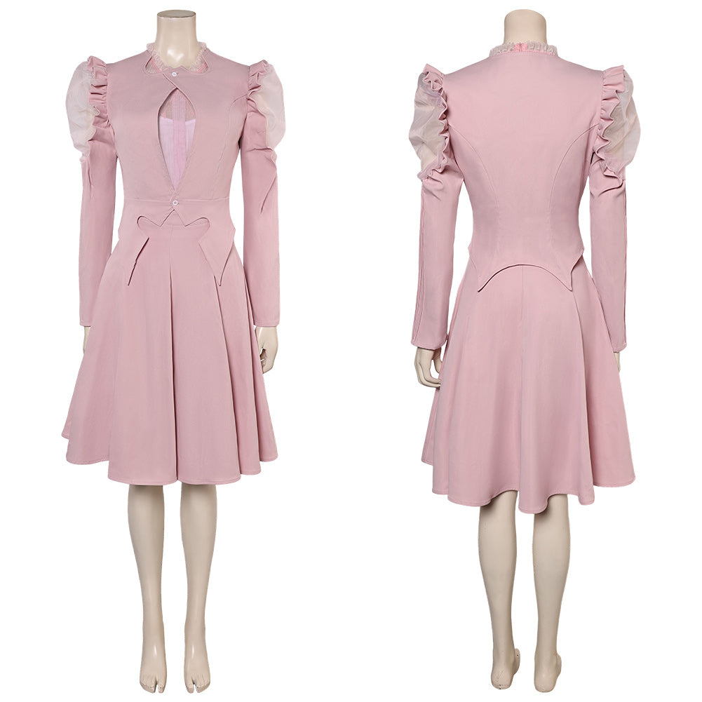 Wicekd 2024 Glinda Glinda rosa Kostüm Set Cosplay Outfits