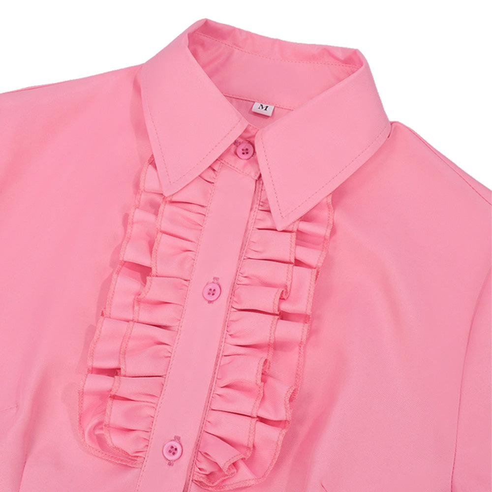 Wicked 2025 For Good Glinda Dienstmädchen rosa Cosplay Outfits