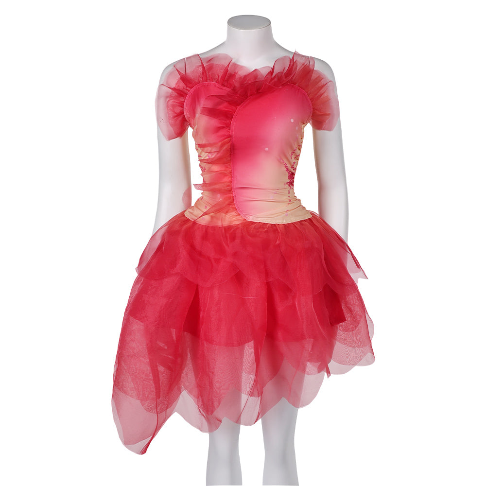 Wicked Glinda rotes Kleid Glinda Tulpenrock Cosplay Kostüm