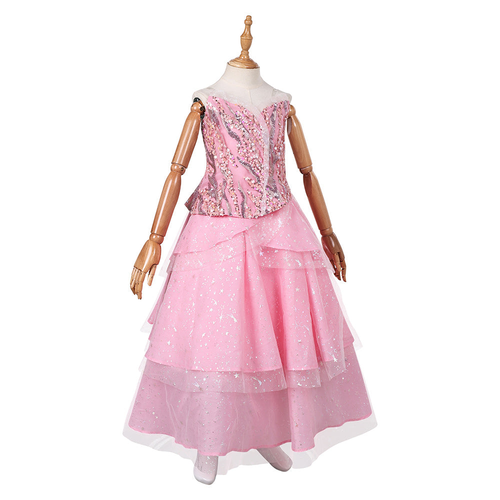 Wicked Mädchen Glinda Kostüm rosa Tutu Kleid Cosplay Outfits