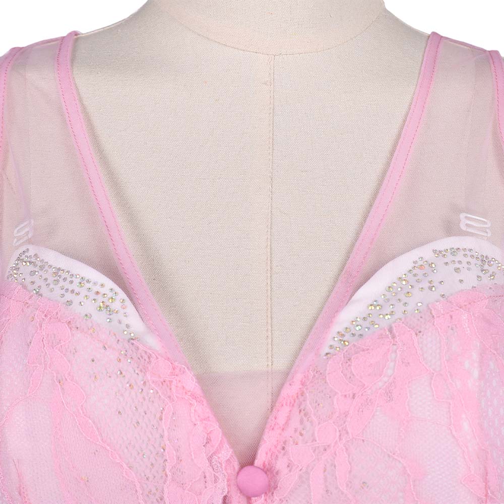 Wicked Teil 2 for Good Glinda rosa Kleid Damen Cosplay Kostüm