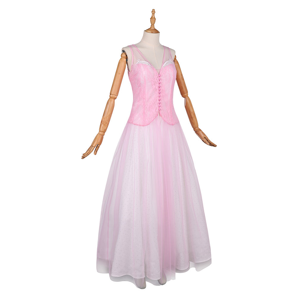 Wicked Teil 2 for Good Glinda rosa Kleid Damen Cosplay Kostüm