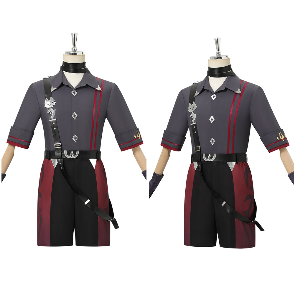 Wriothesley grau Kostüm Set Genshin Impact Wriothesley Cosplay Outfit