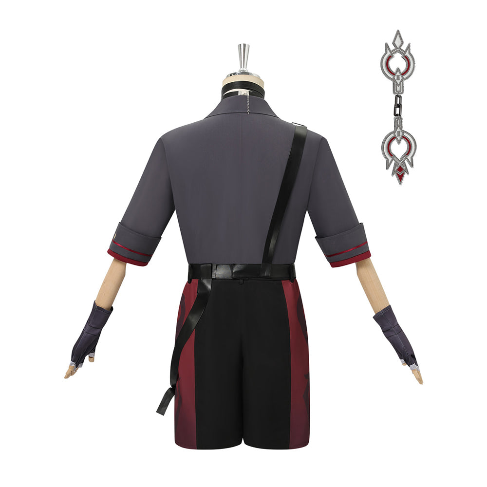 Wriothesley grau Kostüm Set Genshin Impact Wriothesley Cosplay Outfit