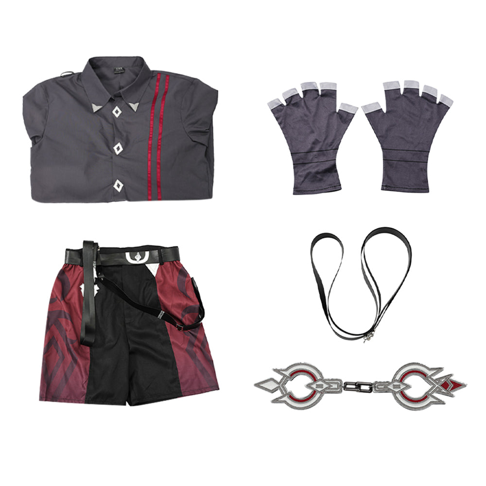 Wriothesley grau Kostüm Set Genshin Impact Wriothesley Cosplay Outfit