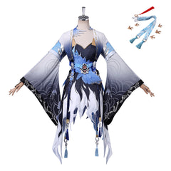 Yangyang: Xuanling blau Kostüm Set Wuthering Waves Yangyang: Xuanling Cosplay Outfit