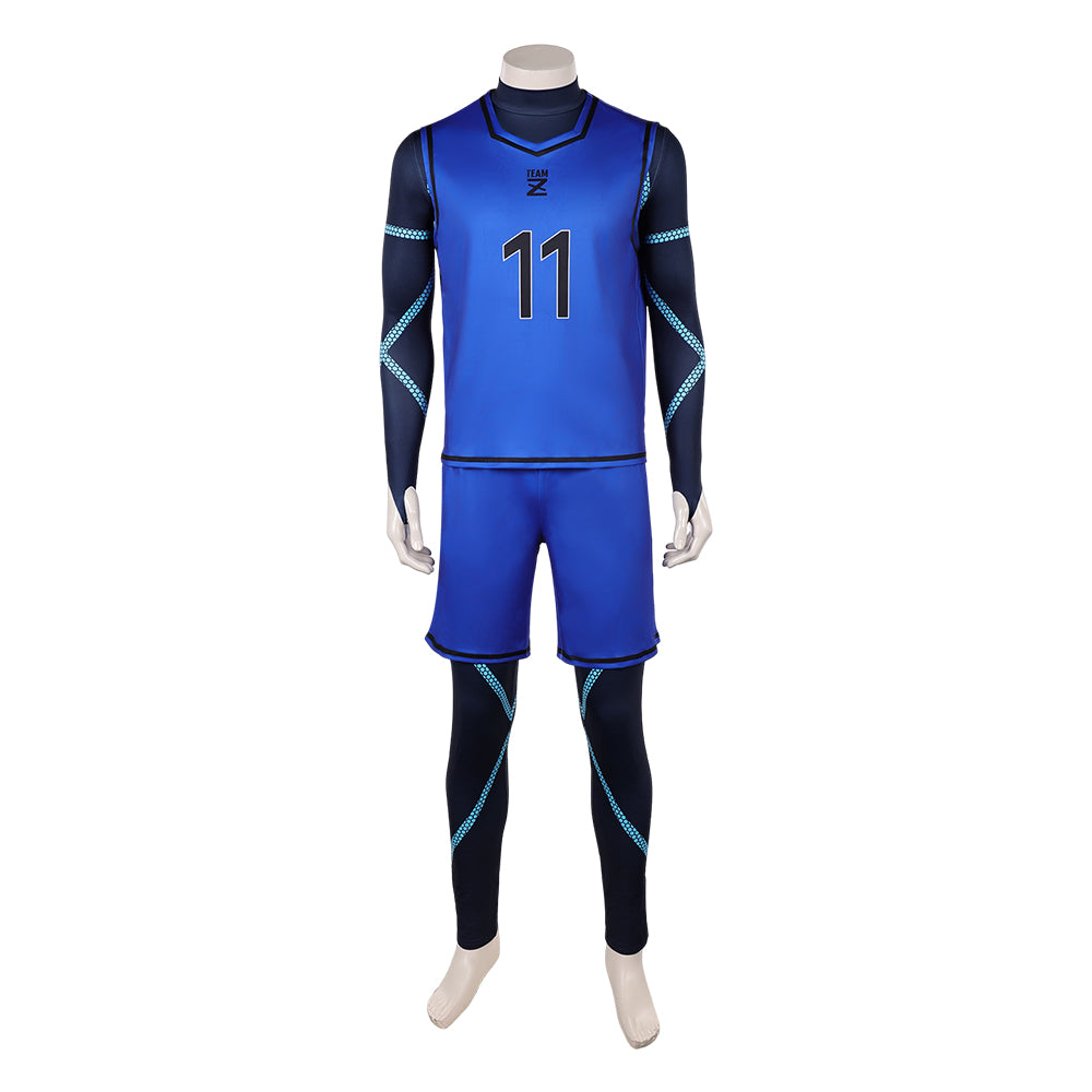 Yoichi Isagi blau Uniform BLUE LOCK Team Z Uniform Cosplay Outfit