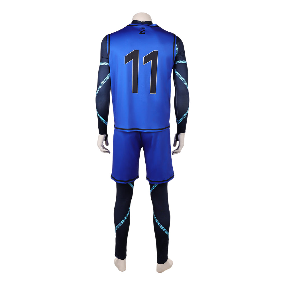 Yoichi Isagi blau Uniform BLUE LOCK Team Z Uniform Cosplay Outfit