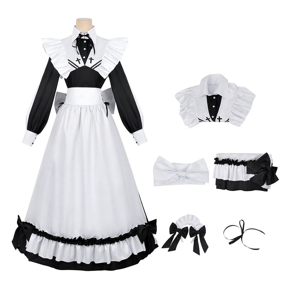 Yuki Sorimachi Dienstmädchen Kleid Playing Death Games to Put Food on the Table Yuki Cosplay Kostüm