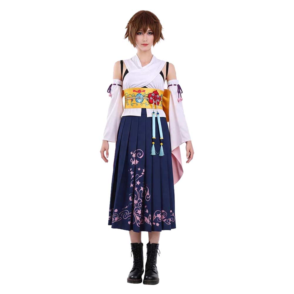 Yuna ​weiß Kostüm Set Final Fantasy Yuna Cosplay Outfit