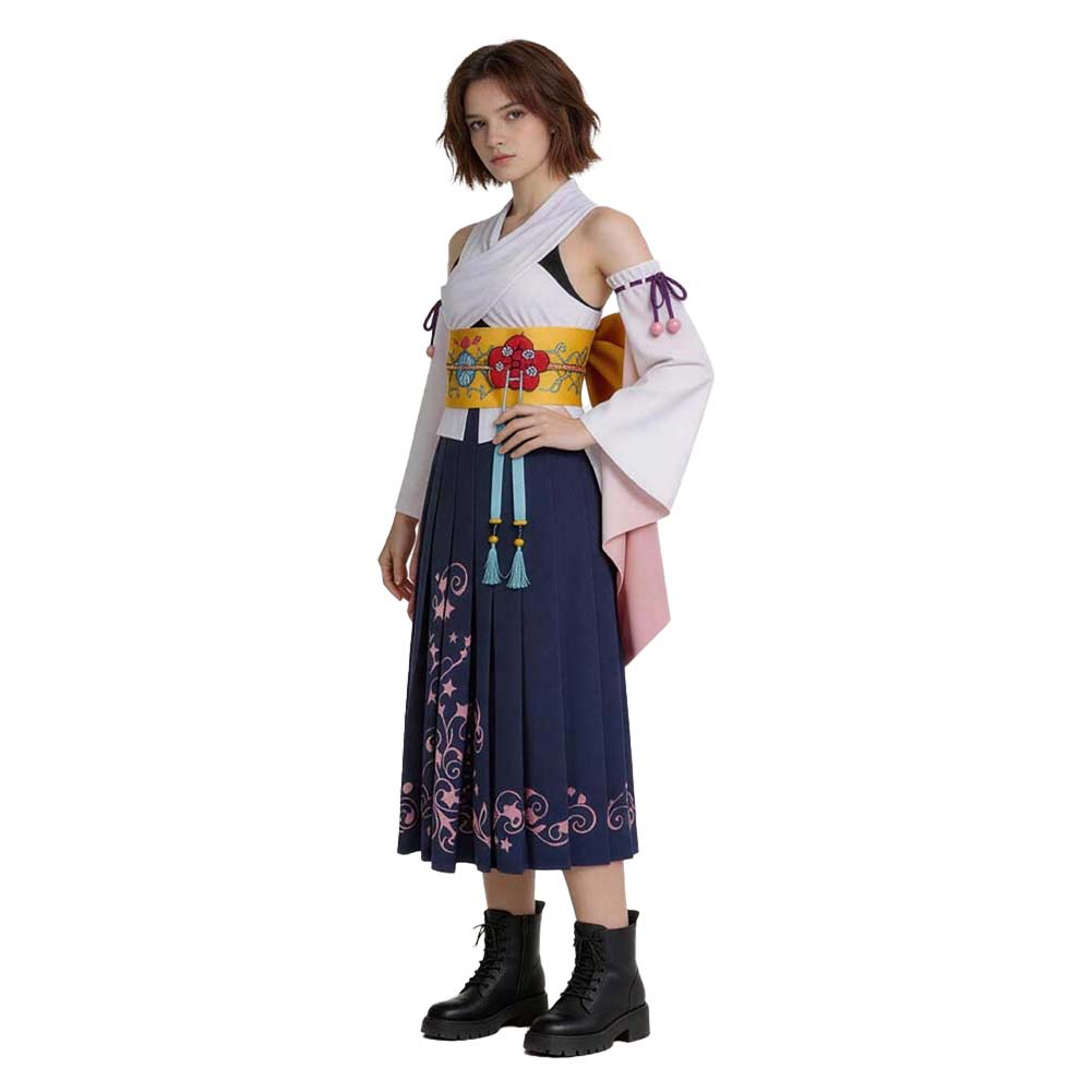 Yuna ​weiß Kostüm Set Final Fantasy Yuna Cosplay Outfit