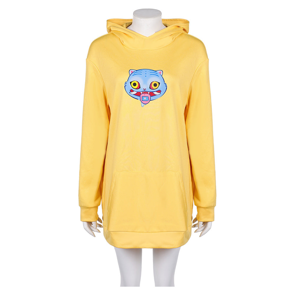Zoey gelb Hoodie mit Kapuze Kpop Demon Hunters Zoey Cosplay Kostüm