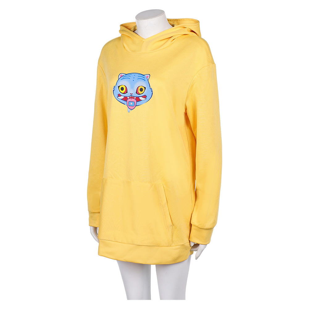 Zoey gelb Hoodie mit Kapuze Kpop Demon Hunters Zoey Cosplay Kostüm