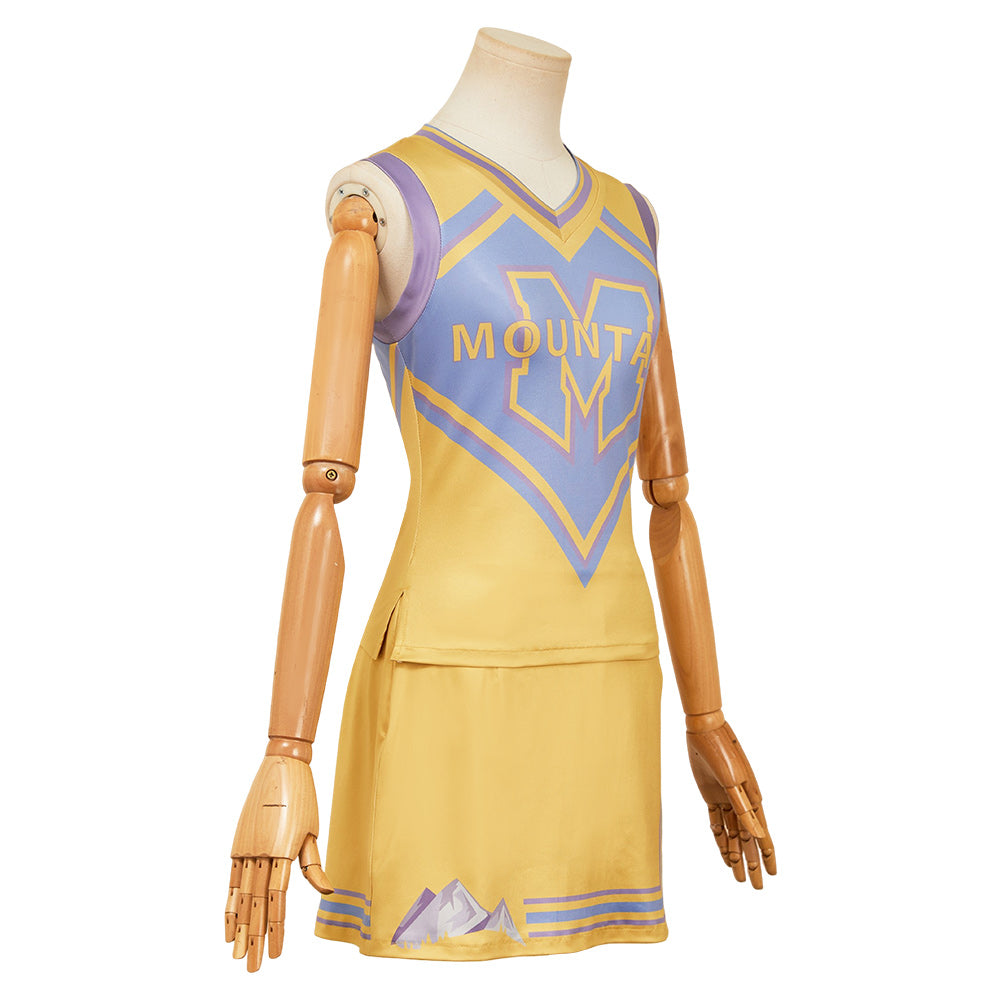 Zombies 4: Dawn of the Vampires (2025) Addison gelb Kleid Cheerleader-Uniform