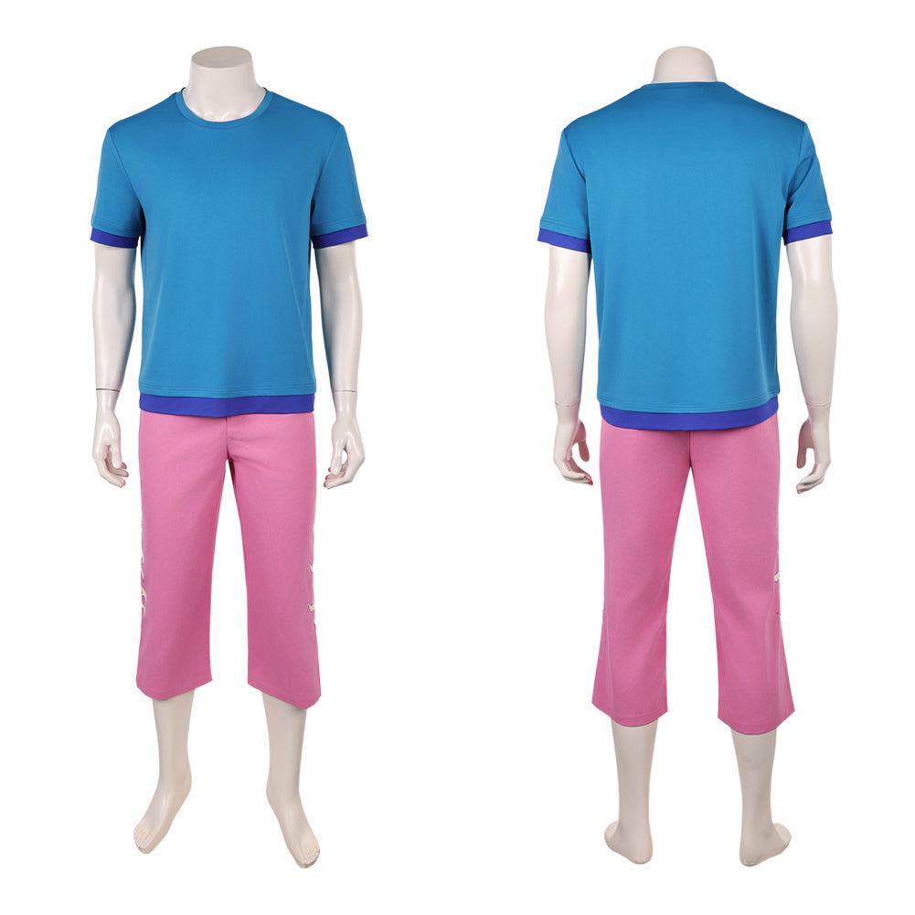 Zoro ONE PIECE blau Outfit Roronoa Zoro blau rosa Cosplay Kostüm