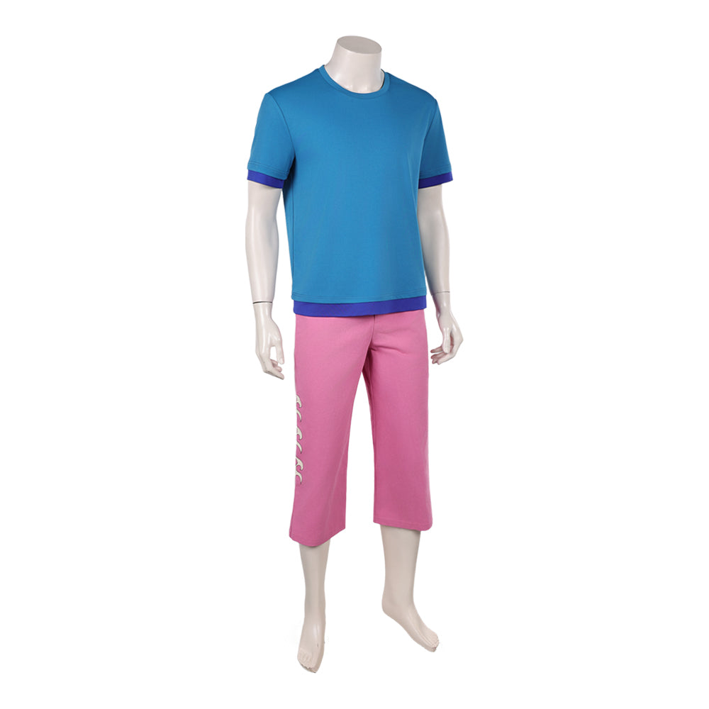 Zoro ONE PIECE blau Outfit Roronoa Zoro blau rosa Cosplay Kostüm