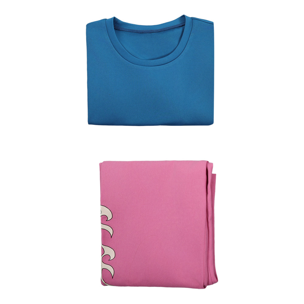 Zoro ONE PIECE blau Outfit Roronoa Zoro blau rosa Cosplay Kostüm